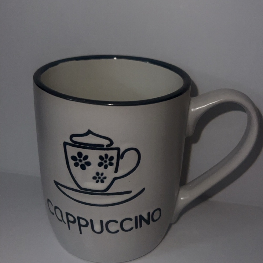 Cappuccino Mug with Black Accents